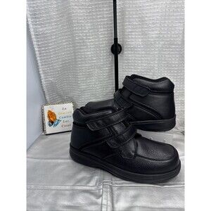 (Q7) Orthofeet Glacier Gorge Ankle Boots Mens Size 9/2E,Wide Black Leather Ortho